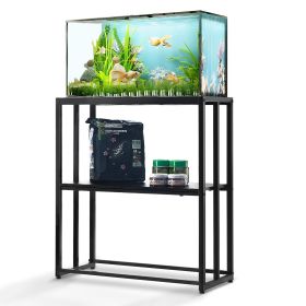 VEVOR Aquarium Stand, 20 Gallon Fish Tank Stand, 24.8 x 13 x 30 in Steel Turtle Tank Stand, 167.6 lbs Load Capacity, Reptile Tank Stand with Stor