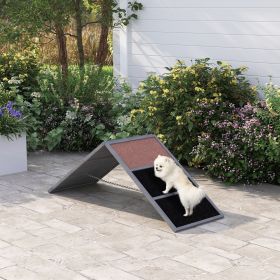 Dog Agility Equipment Ramp with Non-slip Surface (Option: Gray-1130x650x125 mm)