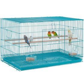 Flight Cage for Birds (Color: Teal Blue)