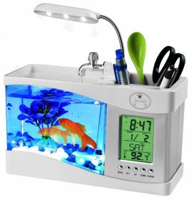All-In-One Digital Desktop Aquarium - Can house Real Fish (Option: Black)
