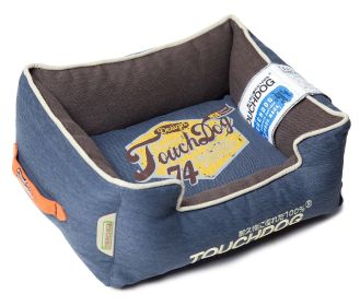 Touchdog Original Sporty Vintage Throwback Reversible Plush Rectangular Dog Bed (size: large)
